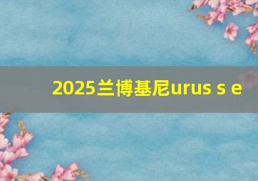 2025兰博基尼urus s e